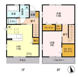 ヴィラージュ　Ａの物件間取画像